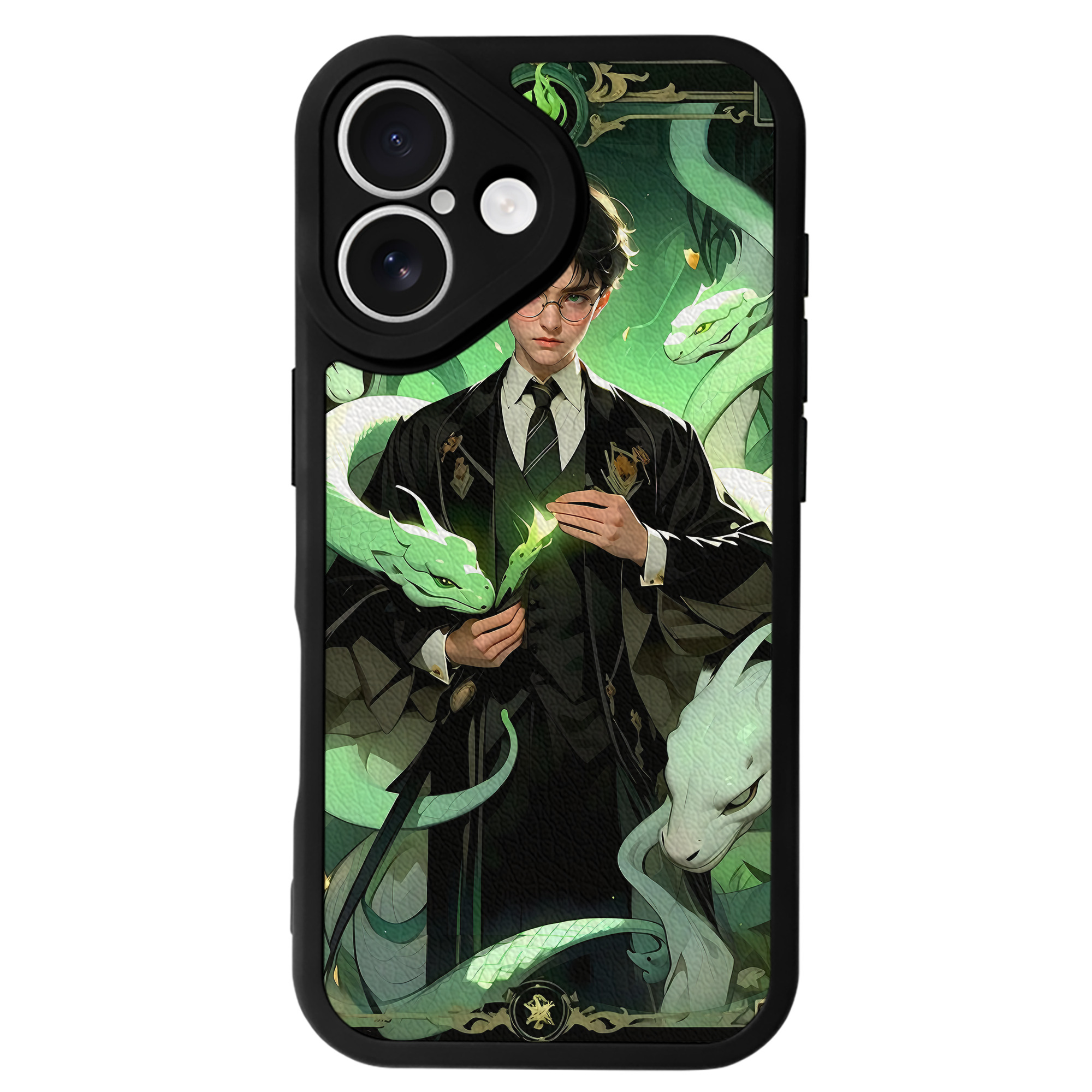（画像用） Harry Potter ハリー・ポッターシリーズ 【iPhone 16シリーズ対応】シリコンスマホケース（レザー調） 材質：シリコン